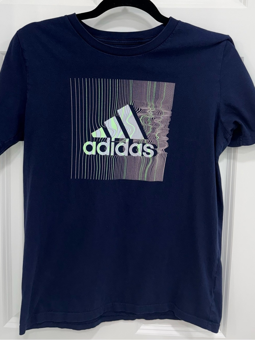 Adidas Boys' Navy Graphic Logo Tee - Big boys